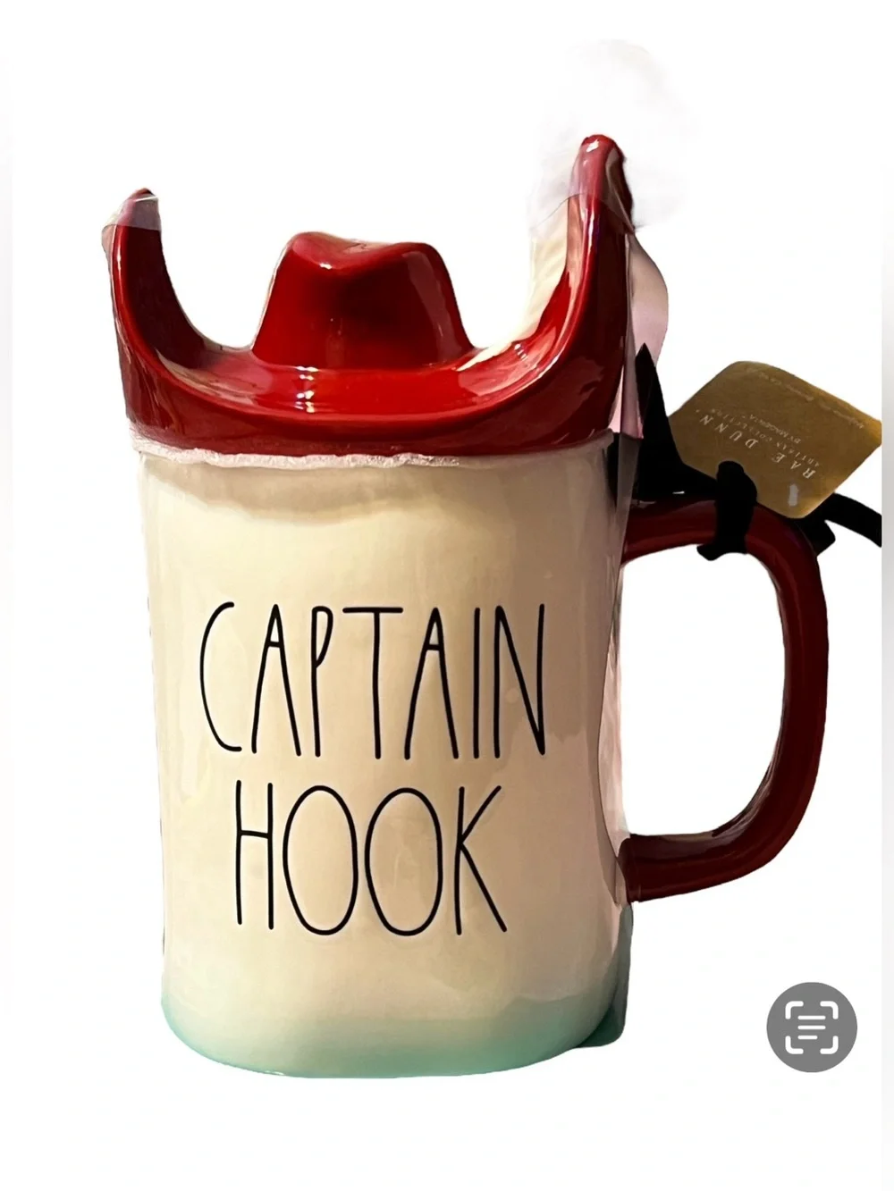 Captain Hook Rae Dunn Disney Mug With Lid - Brand New